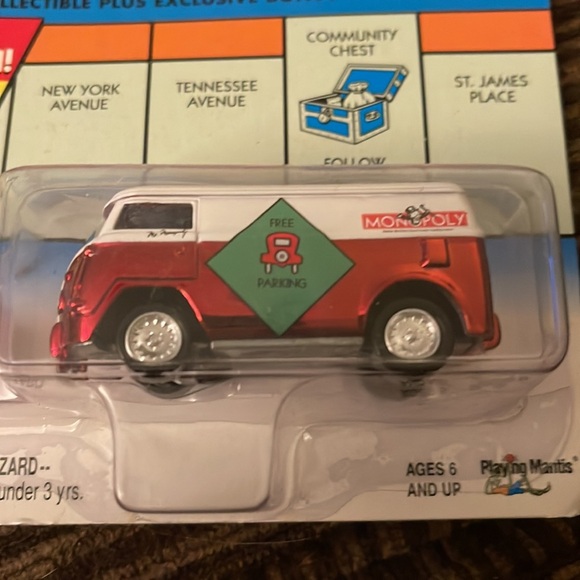 Vintage Die-cast Johnny Lightning Monopoly Volkswagen Bus Van Red Silver… - Picture 2 of 7